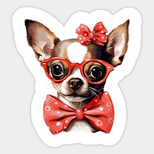 Fancy Chihuahua Dog Sticker